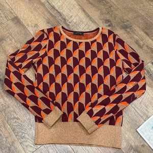 Ann Taylor Glittery Geometric Sweater